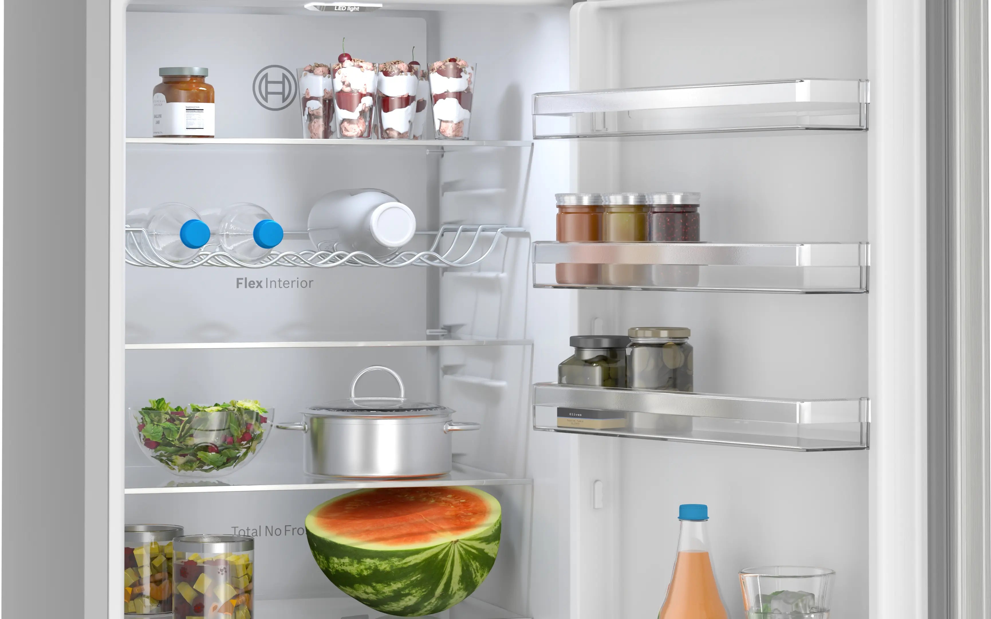 Bosch KGN392LBFG Series 4 freestanding fridge freezer in Stainless Steel Look