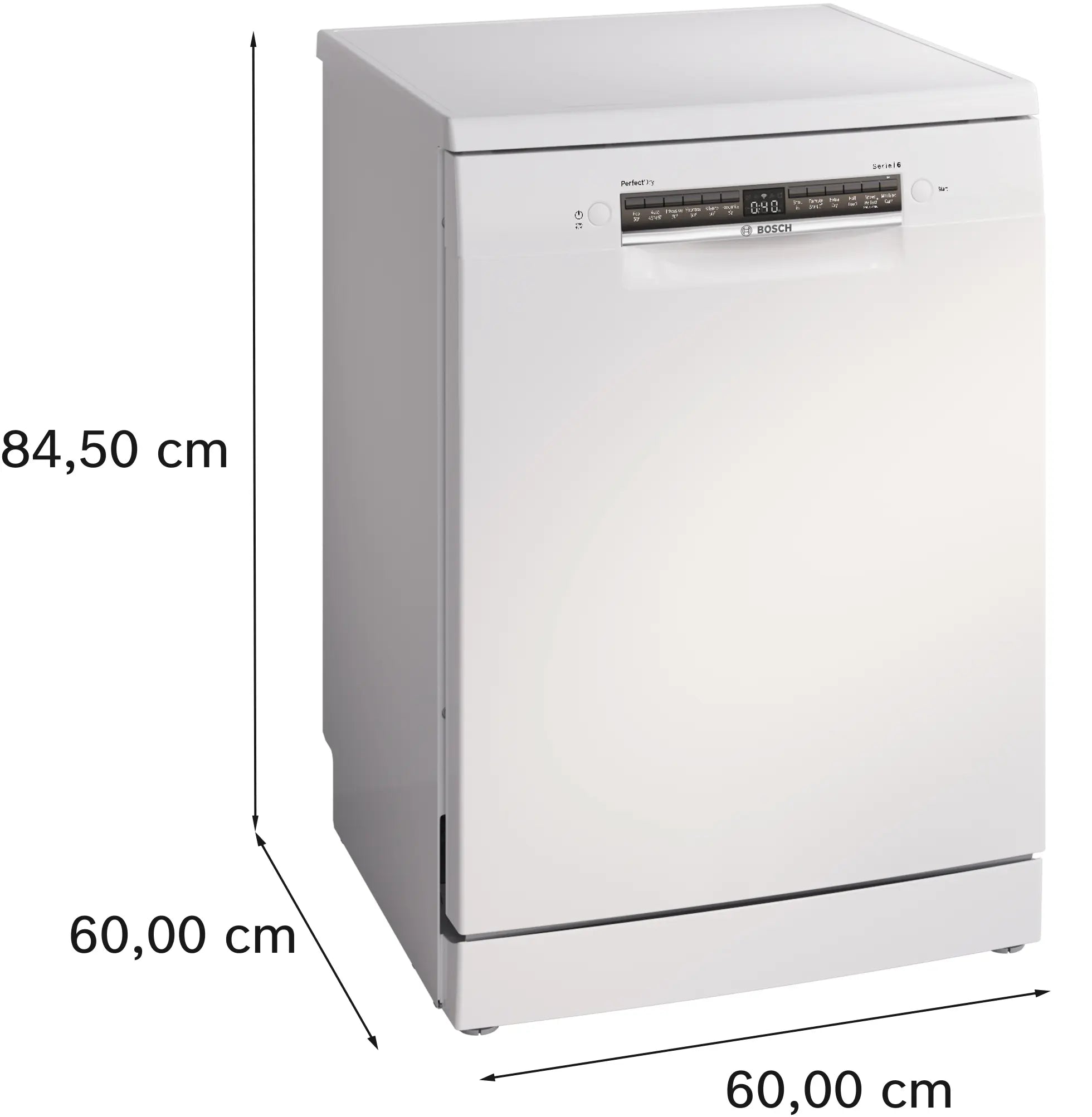 Bosch Series 6 SMS6ZCW10G freestanding 60cm dishwasher in White