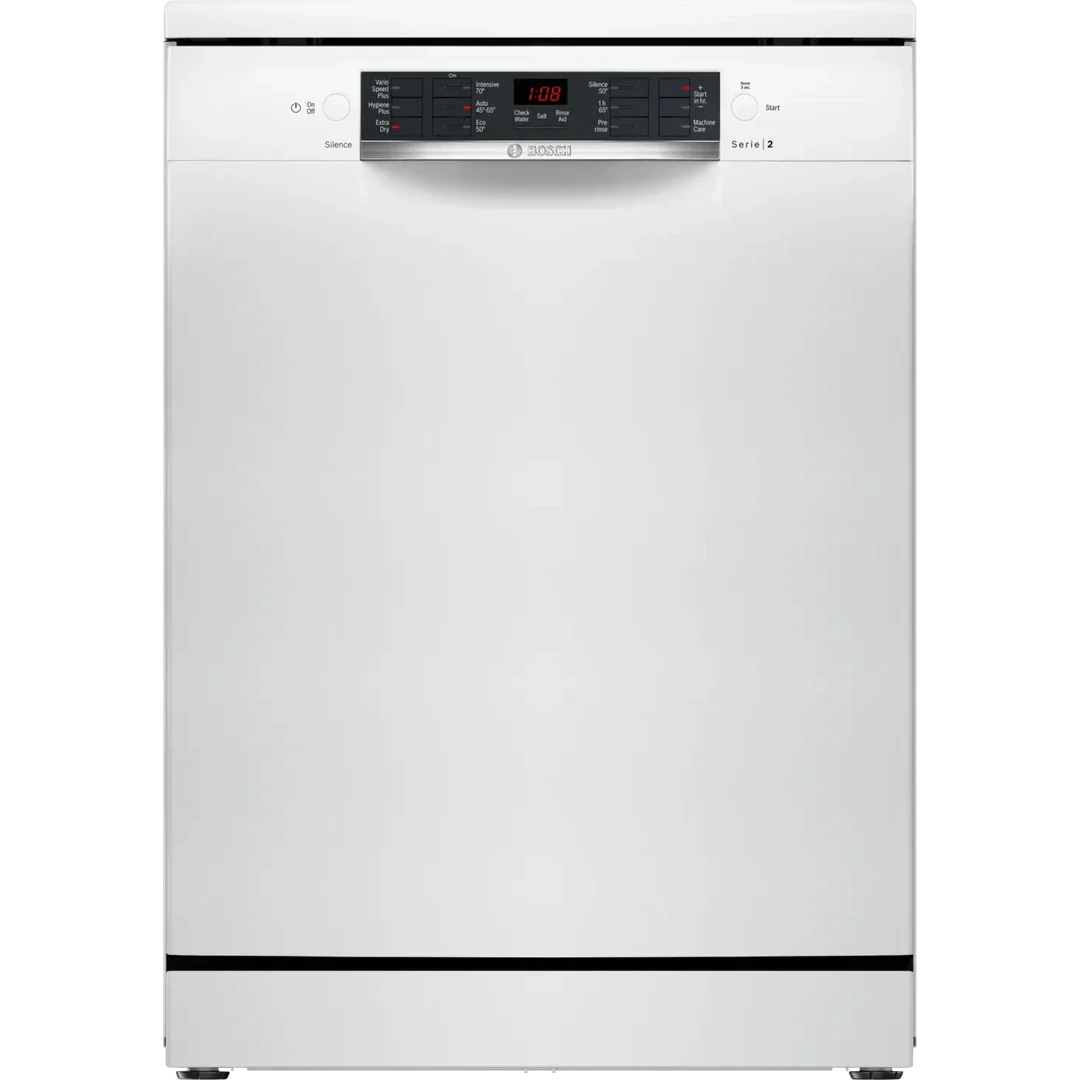 Bosch Series 2 free-standing dishwasher 60 cm White | SMS26AW08G Bosch Dishwasher Euronics Ireland