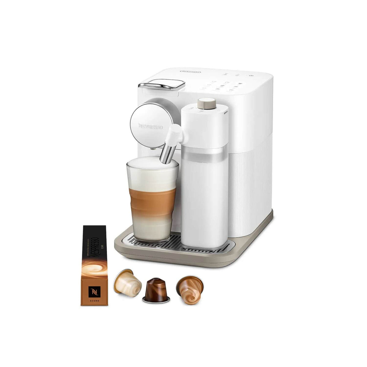 De'Longhi Nespresso Gran Lattissima Coffee Machine - White - with capsules