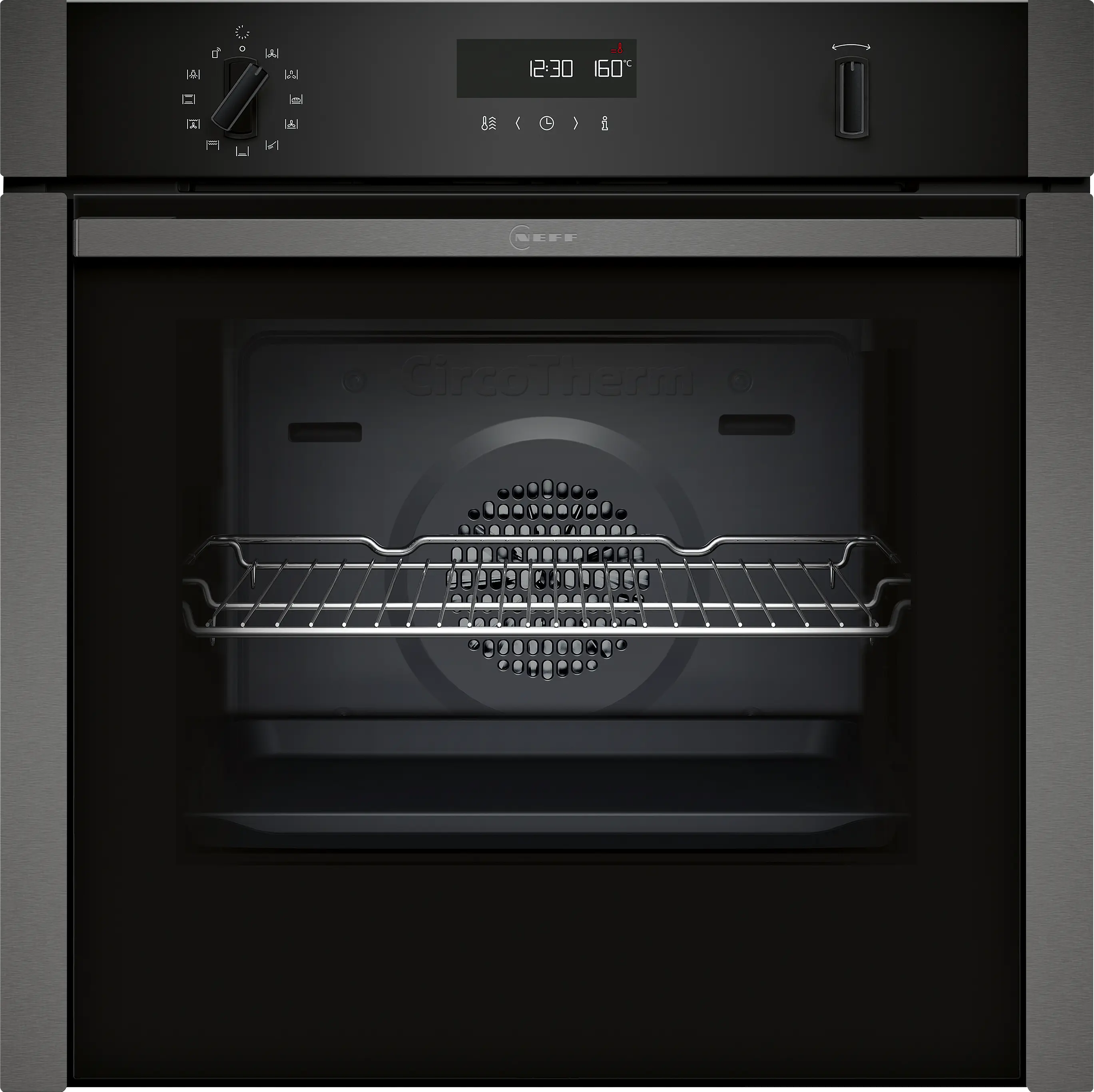 NEFF N50 B6ACH7AG7B Slide&Hide pyrolytic single oven in Graphite-Grey
