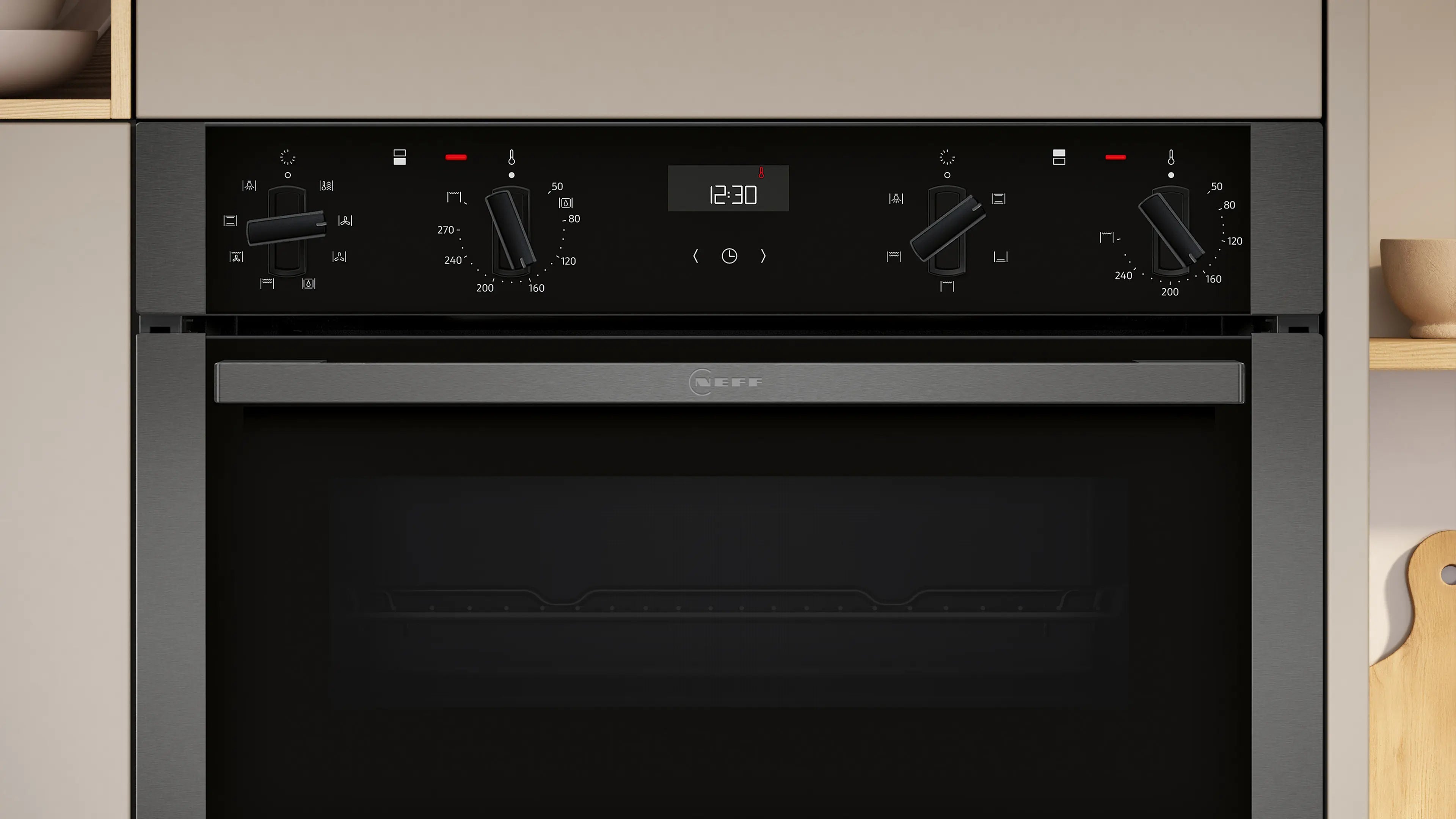 NEFF N50 U1ACE2AG3B built-in double oven in Graphite-Grey