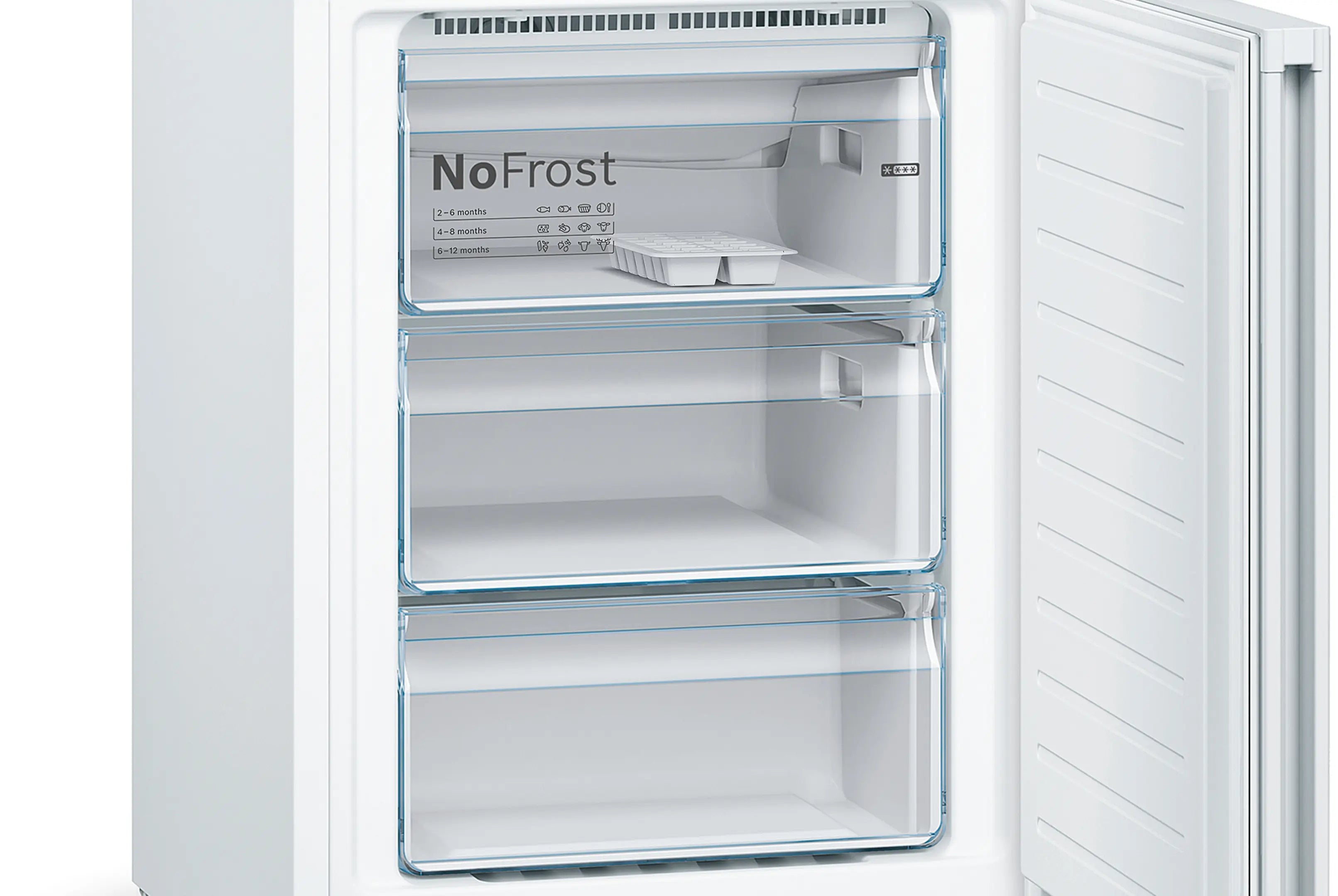 Bosch KGN392WEBG Series 4 freestanding fridge freezer in White