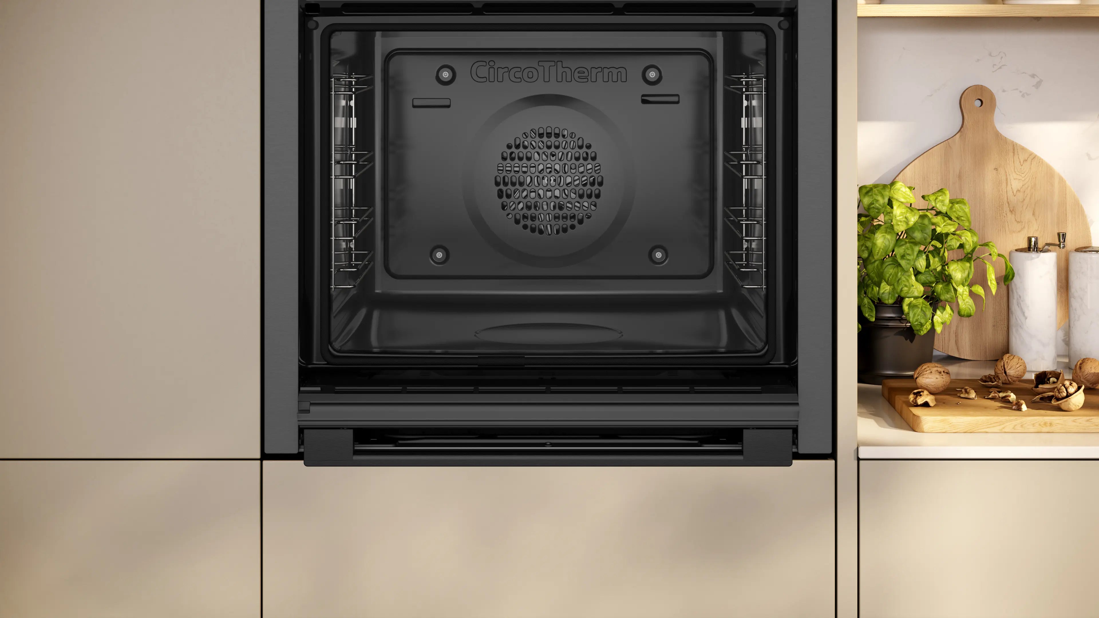NEFF N50 B6ACH7AG7B Slide&Hide pyrolytic single oven in Graphite-Grey
