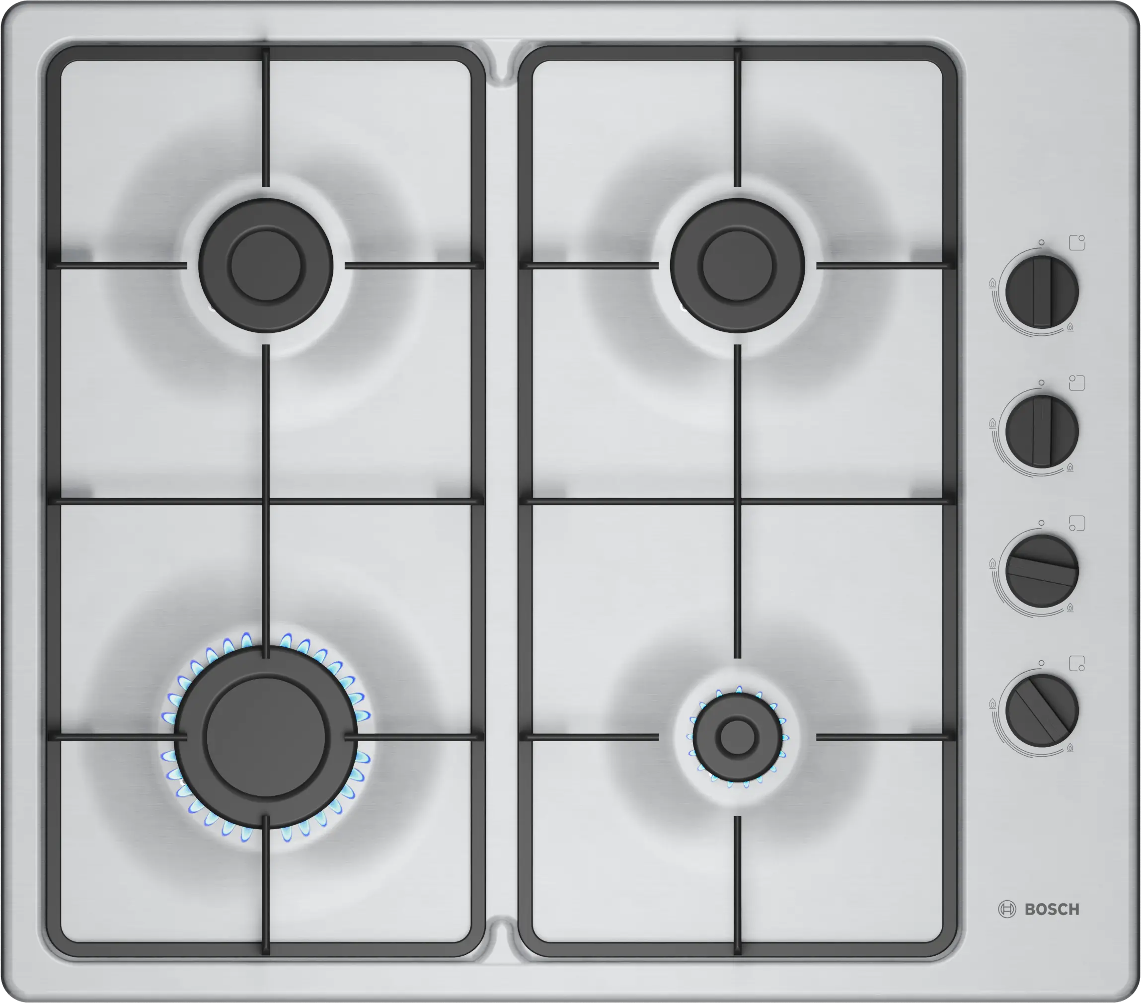 Bosch Series 2 Gas hob 60 cm Stainless steel | PBP6B5K60