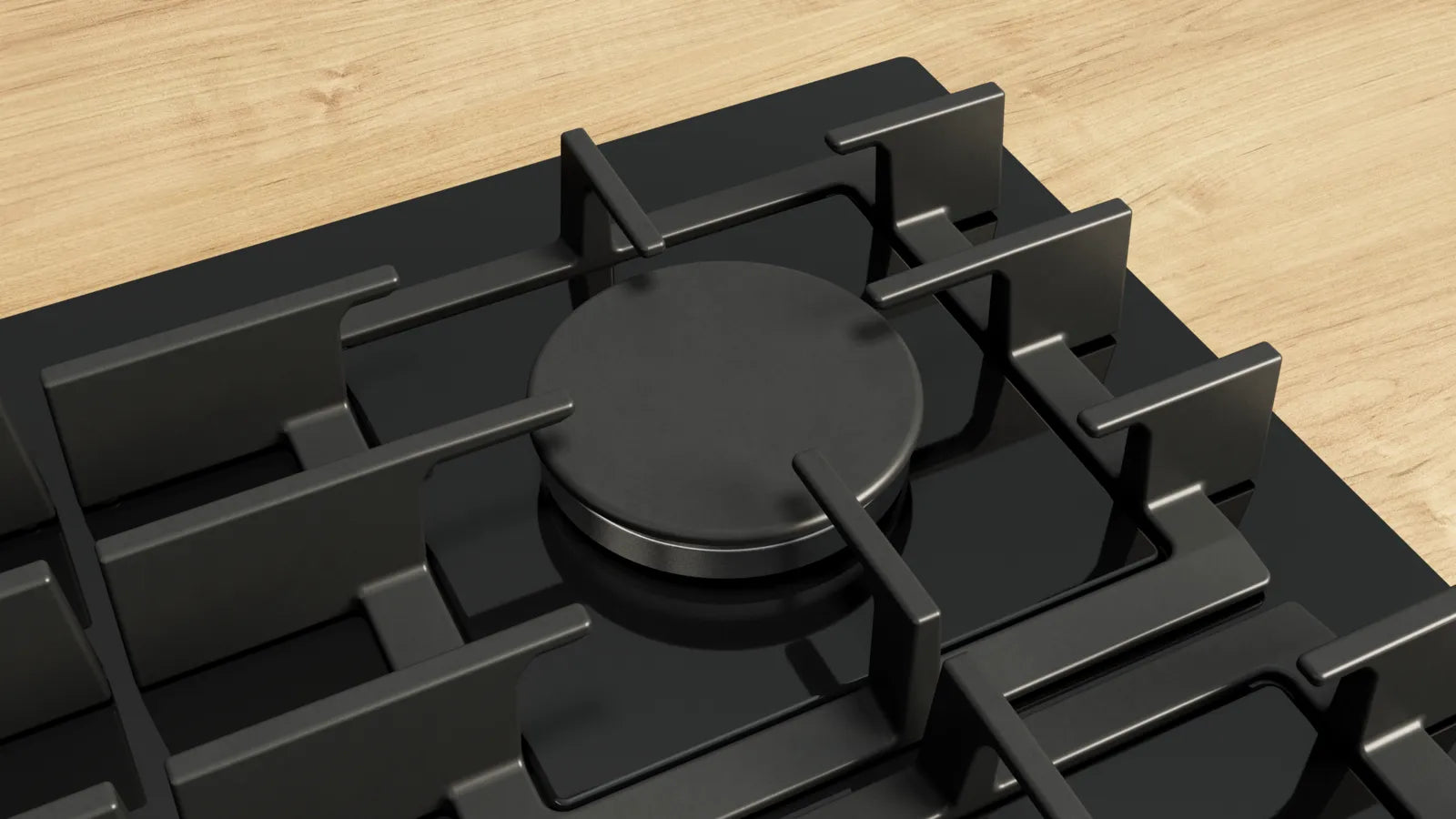 Bosch PPP6A6I40 Series 6 60cm 4 burner gas hob in Black tempered glass