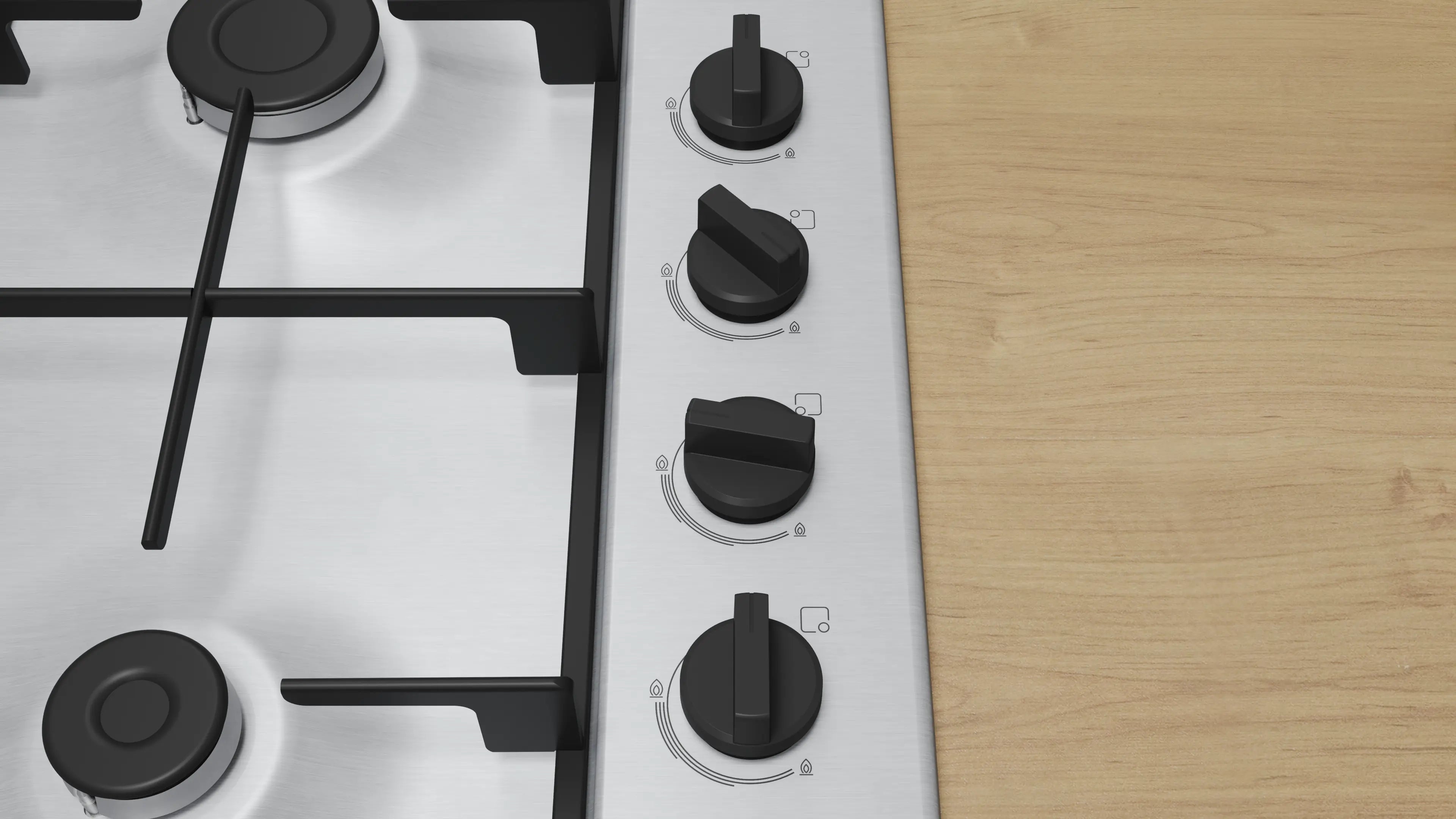 Bosch Series 2 Gas hob 60 cm Stainless steel | PBP6B5K60