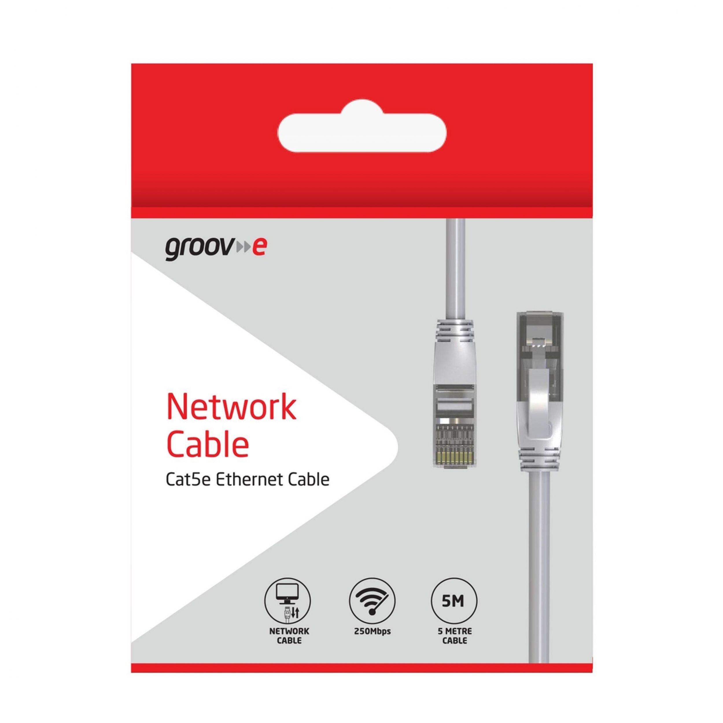Groov-e Cat 5 RJ45 Ethernet Cable 5m - official product image
