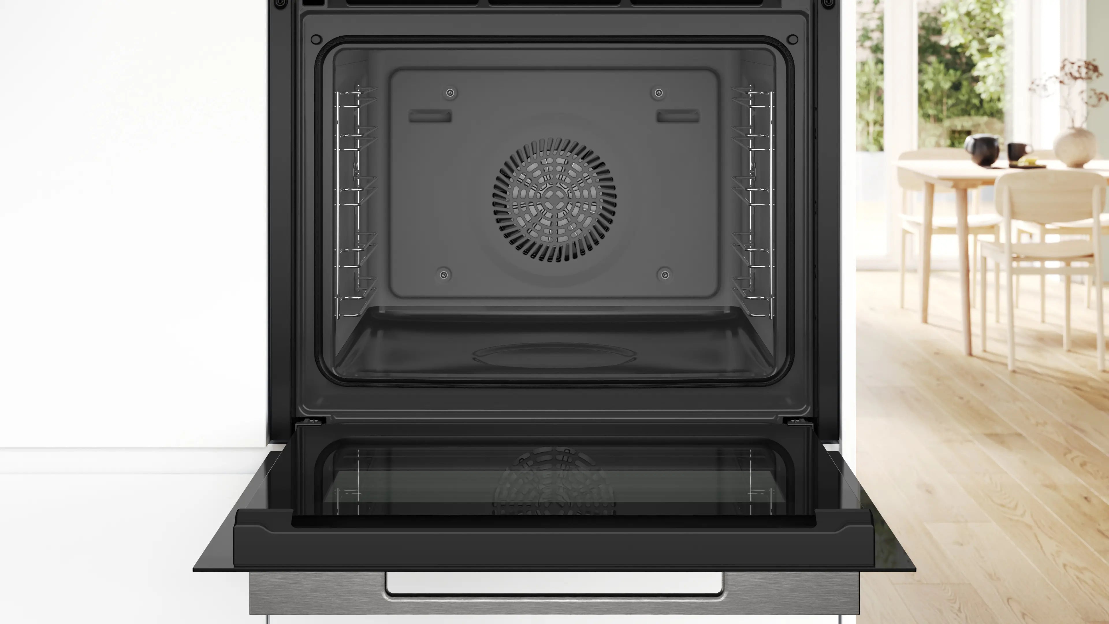 Bosch Series 8 built-in single oven with steam function in Black