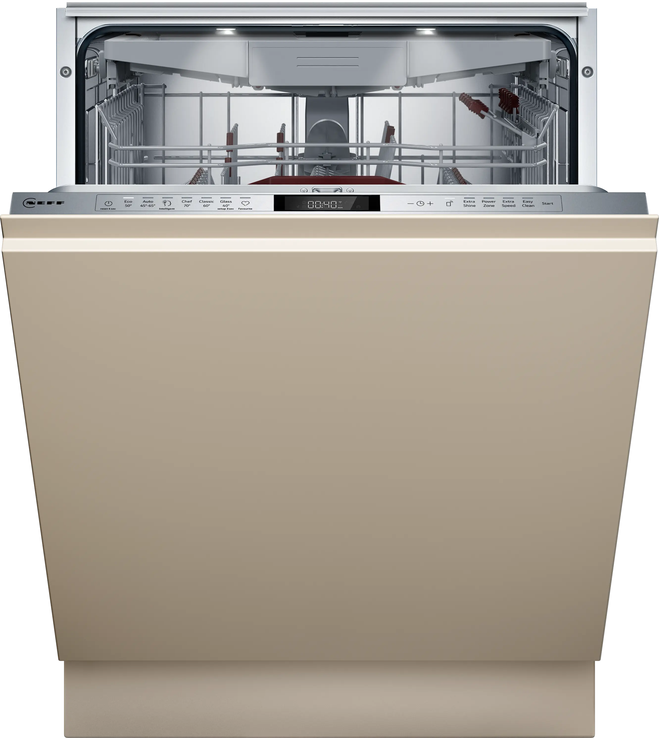 NEFF S197YCX05G N70 fully integrated dishwasher in Stainless Steel