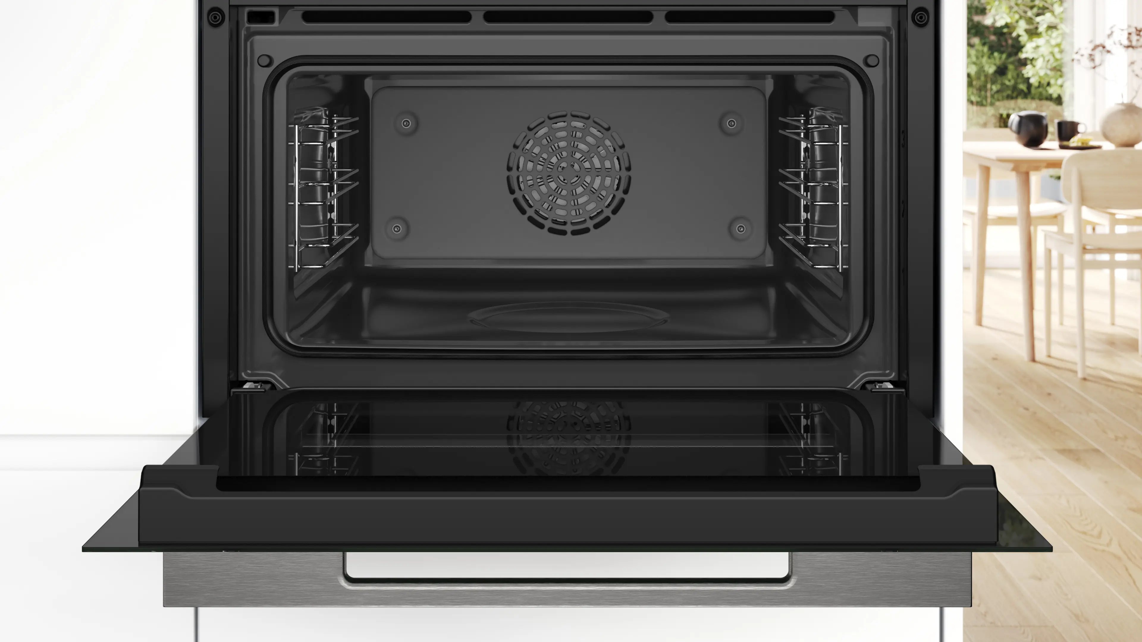 Bosch Series 8 compact combi-steam oven with air fry in Black