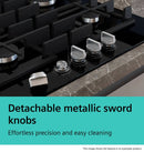 Siemens iQ500 75 cm 5‑Burner Gas Hob – Black Tempered Glass | EP7A6QI40