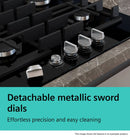 Siemens iQ500 75 cm 5‑Burner Gas Hob – Black Tempered Glass | EP7A6QI40