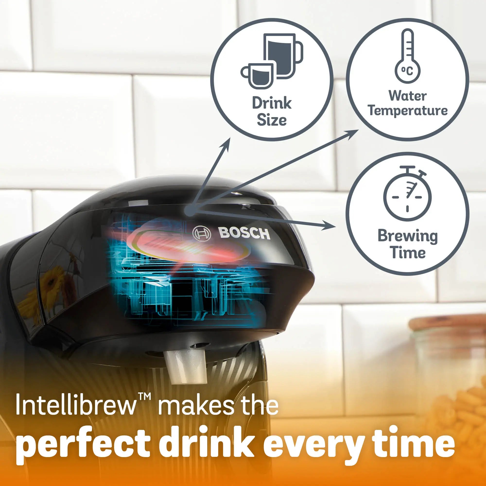 Bosch Tassimo Style Friendly pod coffee and hot drinks machine in Black