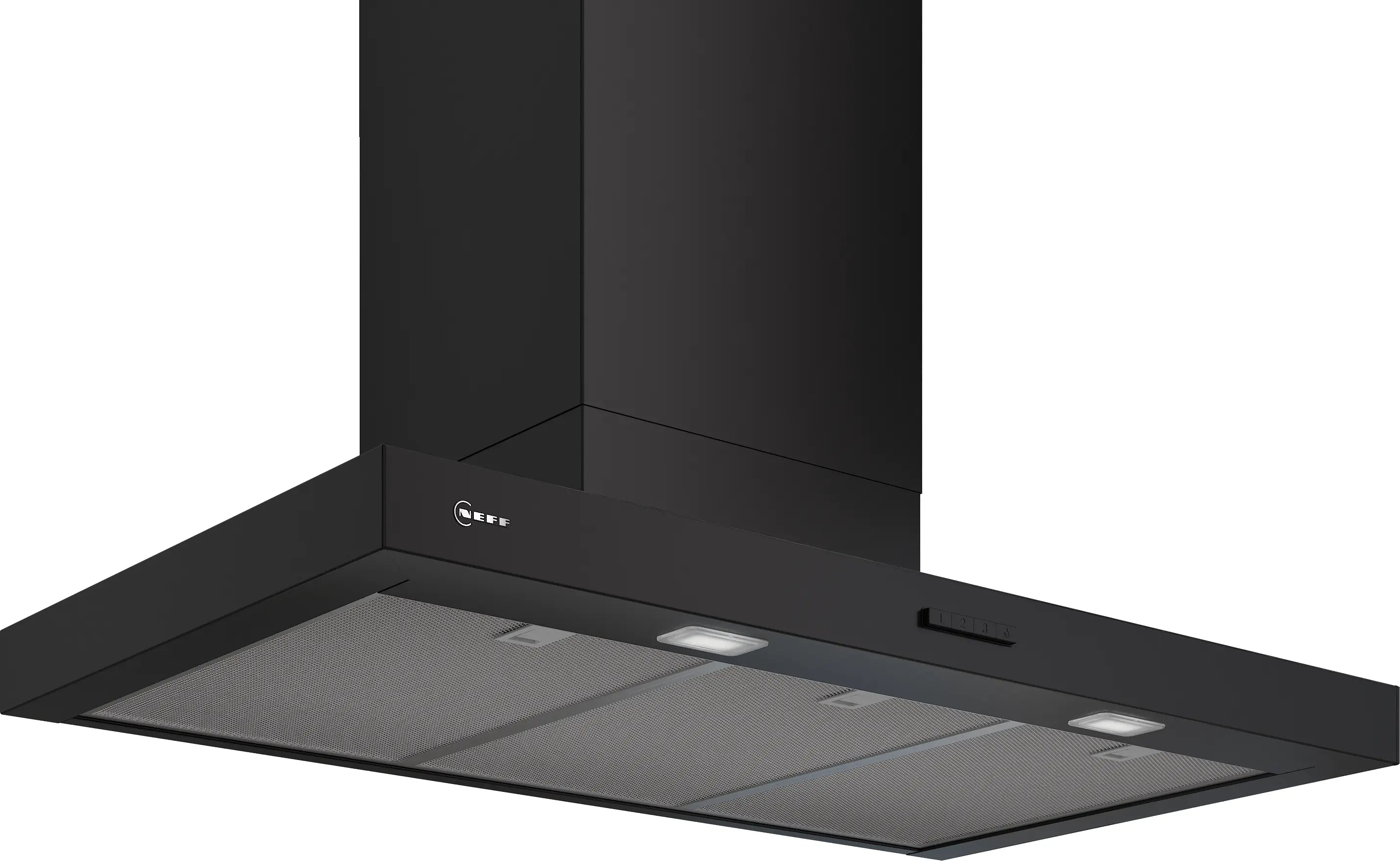 NEFF N 50 90cm wall-mounted chimney cooker hood in Matt Black