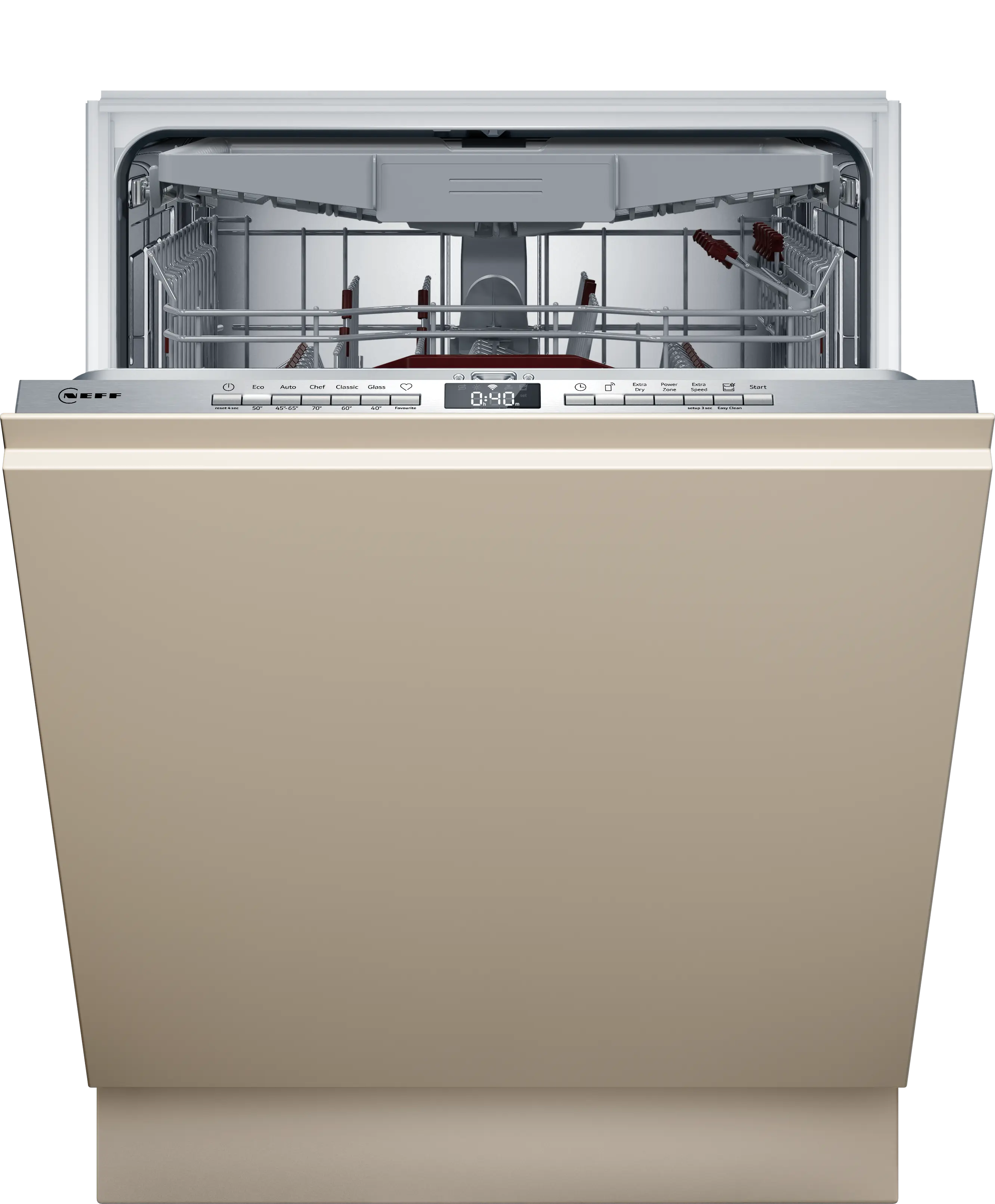 NEFF S195HCX17G N50 fully integrated dishwasher in Stainless Steel
