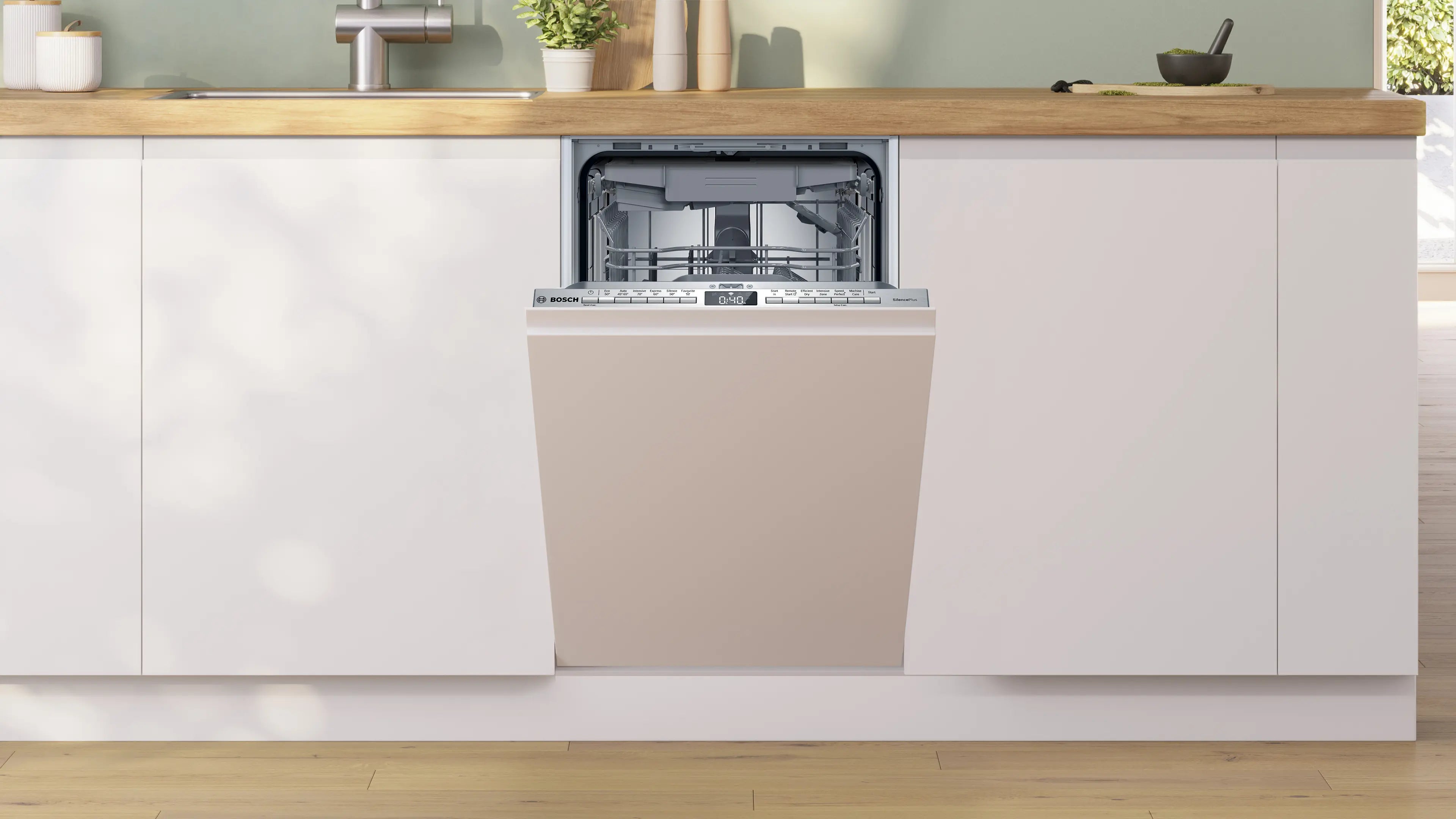 Bosch SPV4EMX17G Series 4 fully integrated 45cm slimline dishwasher