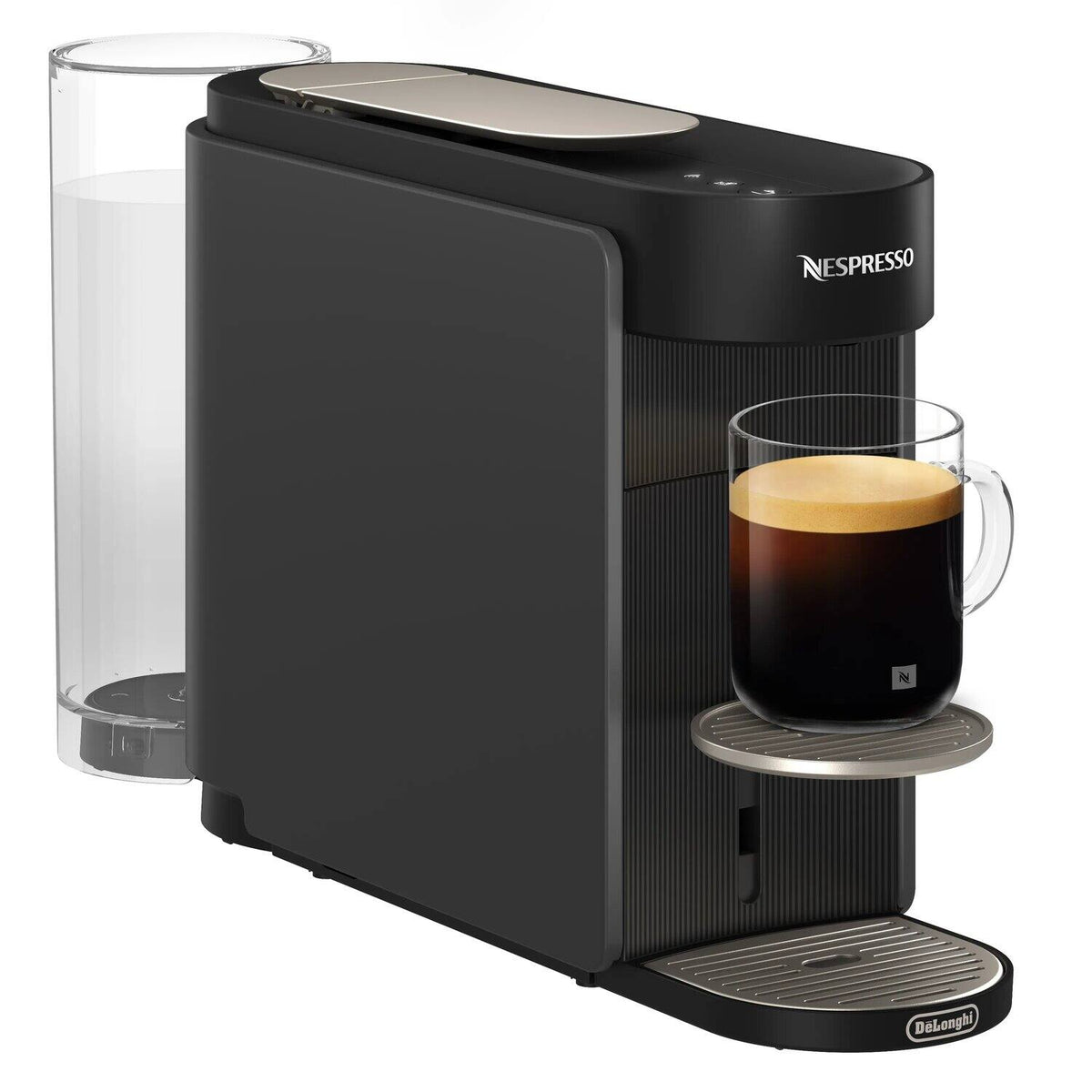 De'Longhi Nespresso Vertuo Up Coffee Machine - Dark Grey - angled view