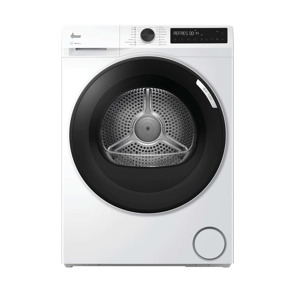Hoover Pro Dry Series 3 9kg Heat Pump Tumble Dryer - White - front view