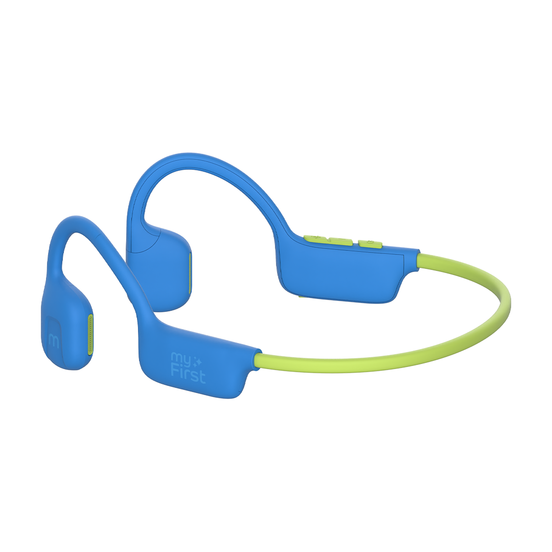 myFirst Headphones AirWaves - Open-Ear Directional Audio, 85dB Safe - Blue | 256-FH8506SA-BE01