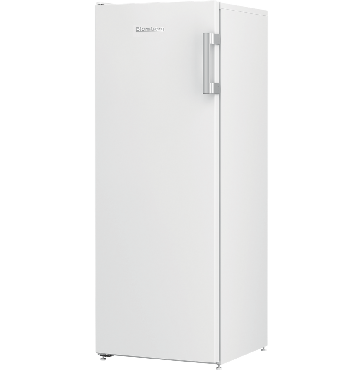 Blomberg 54cm Tall Frost Free Freezer 177L with Food Protector - White - angled view