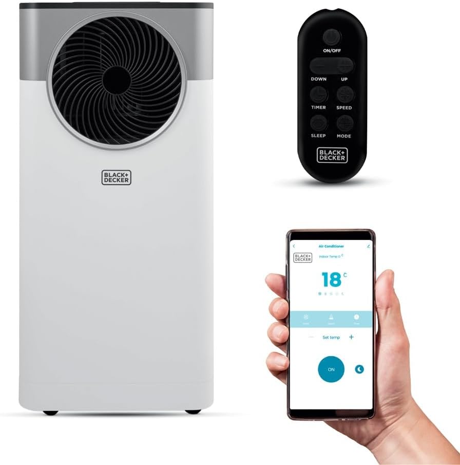 BLACK+DECKER 9000 BTU Smart Portable Air Conditioner with Dehumidifier | BXAC40034GB