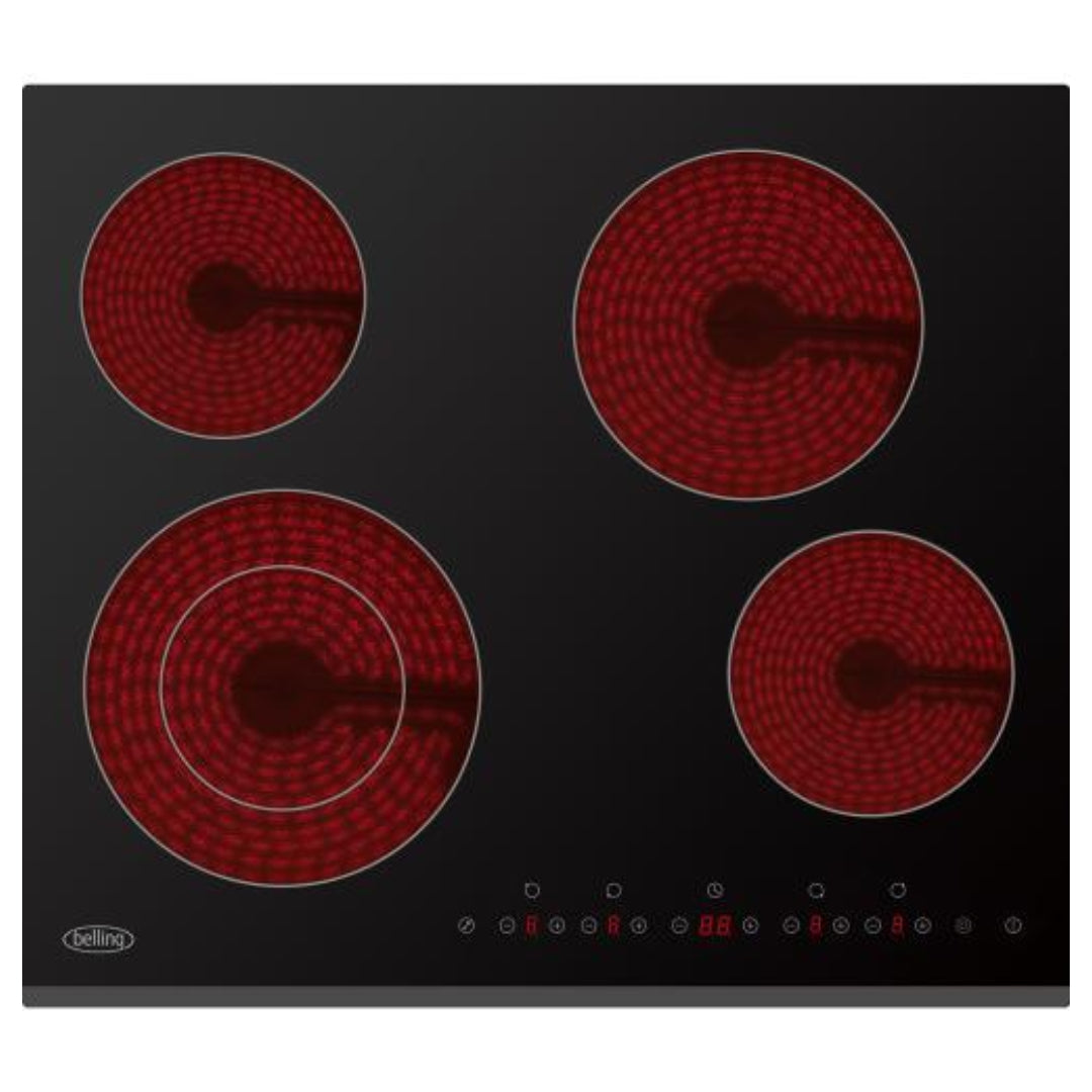 Belling 60cm Touch Control Ceramic Hob - Black - top view