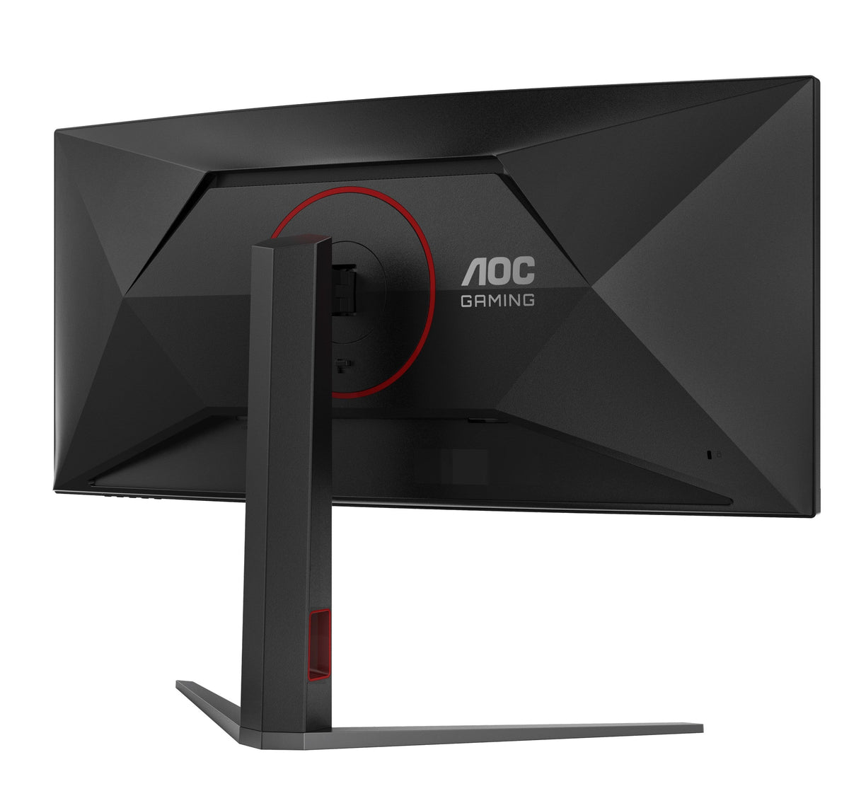AOC AGON CU34G4P 34" WQHD 180Hz Curved Ultrawide Gaming Monitor - back view angled