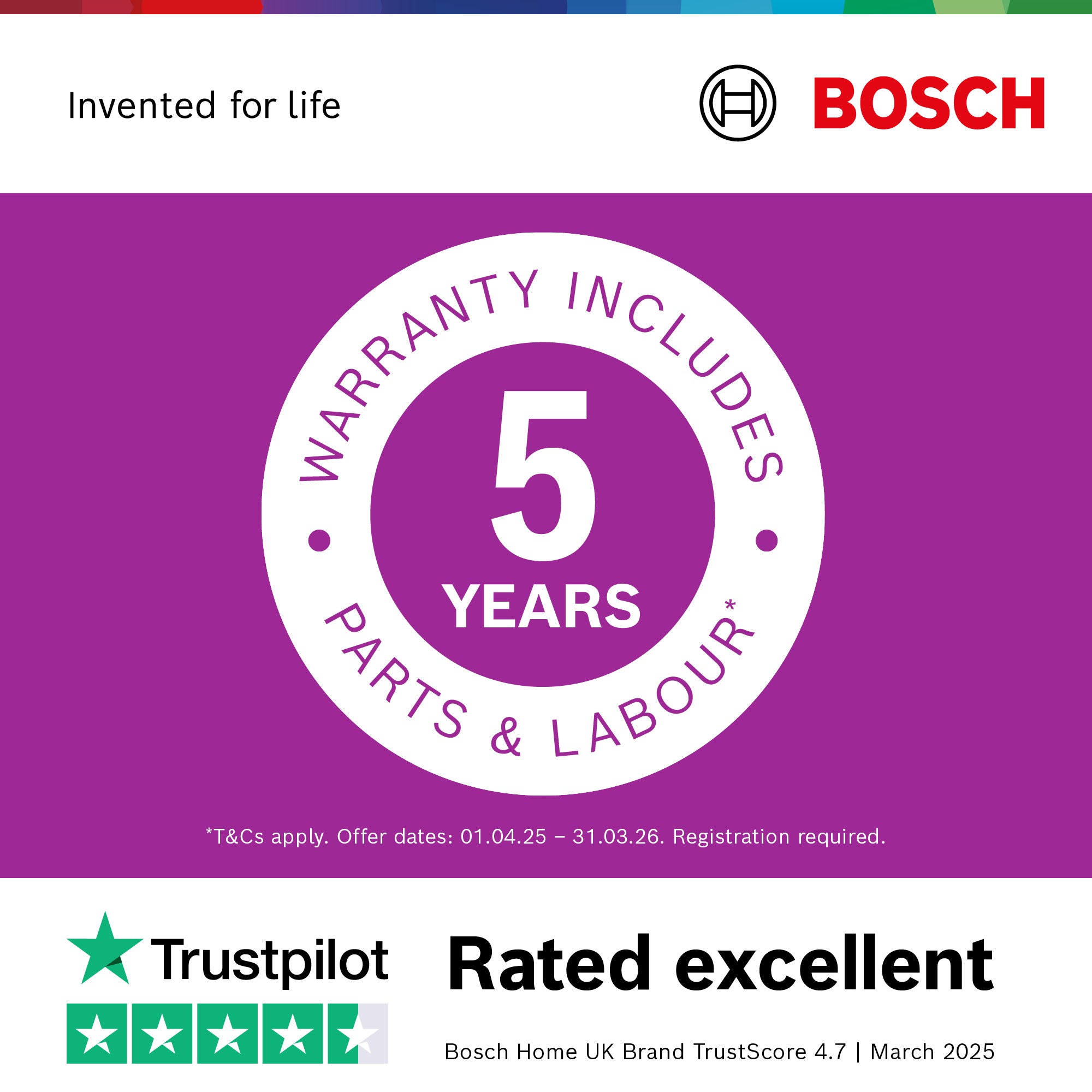 Bosch Series 4 260L Built-In Fridge Freezer | KIN86VFE0G