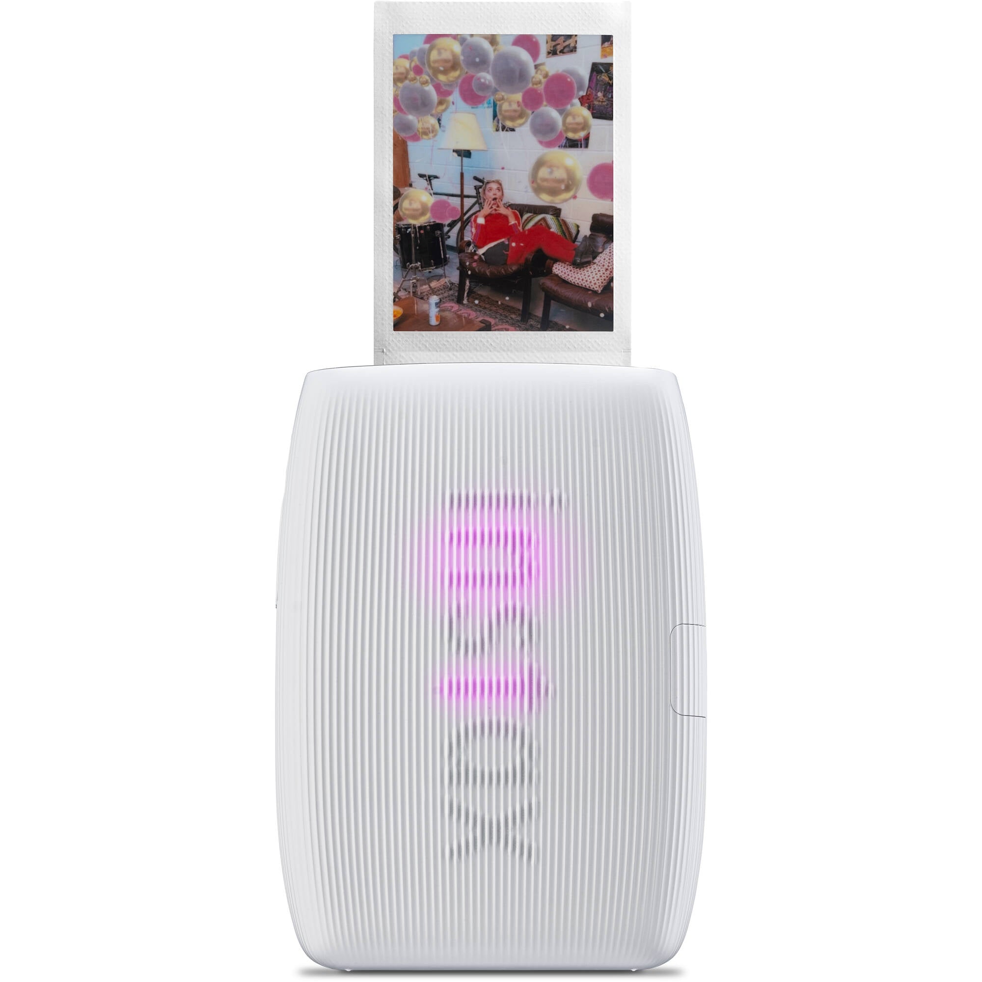 FUJIFILM instax mini Link 3 Smartphone Printer Clay White - printing an instax mini photo