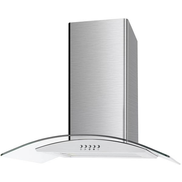 CATA 100 - 70cm Curved Glass Cooker Hood Stainless Steel | UBSCG70SS