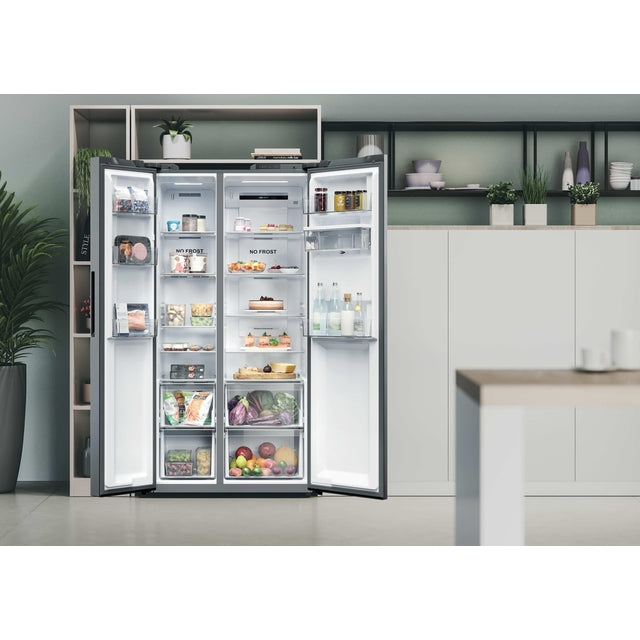 Hoover H-Fridge 500 Maxi 523L American Fridge Freezer with Water Dispenser - Inox - detail