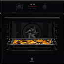 ELECTROLUX 72LITRE BLACK SINGLE PYRO CLEAN OVEN WITH AIR FRY | EOM6P46K