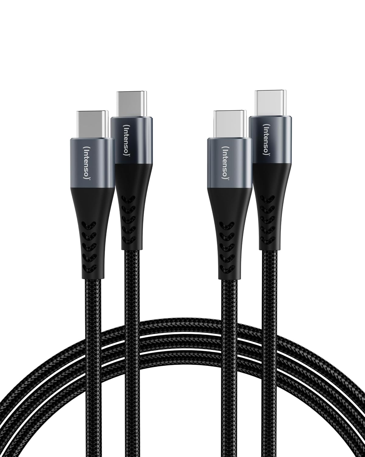 Intenso C240C USB-C to USB-C Cable 2m 240W, 2 Pack - Black - front view