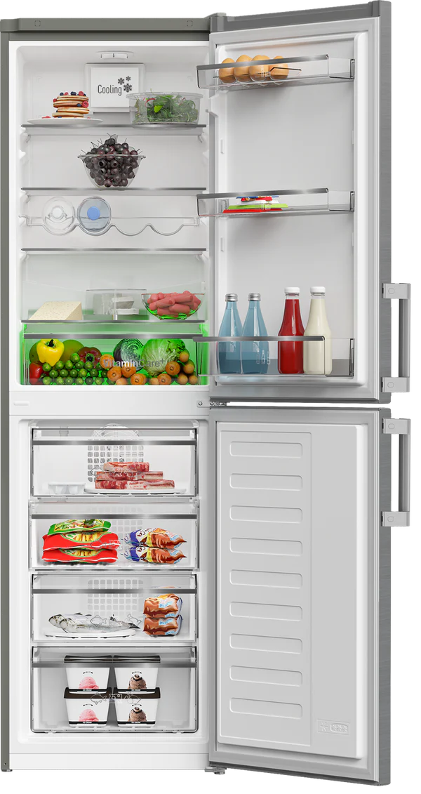 Blomberg Frost Free Combi Fridge Freezer with VitaminCare+ Stainless Steel| KGM4574VPS