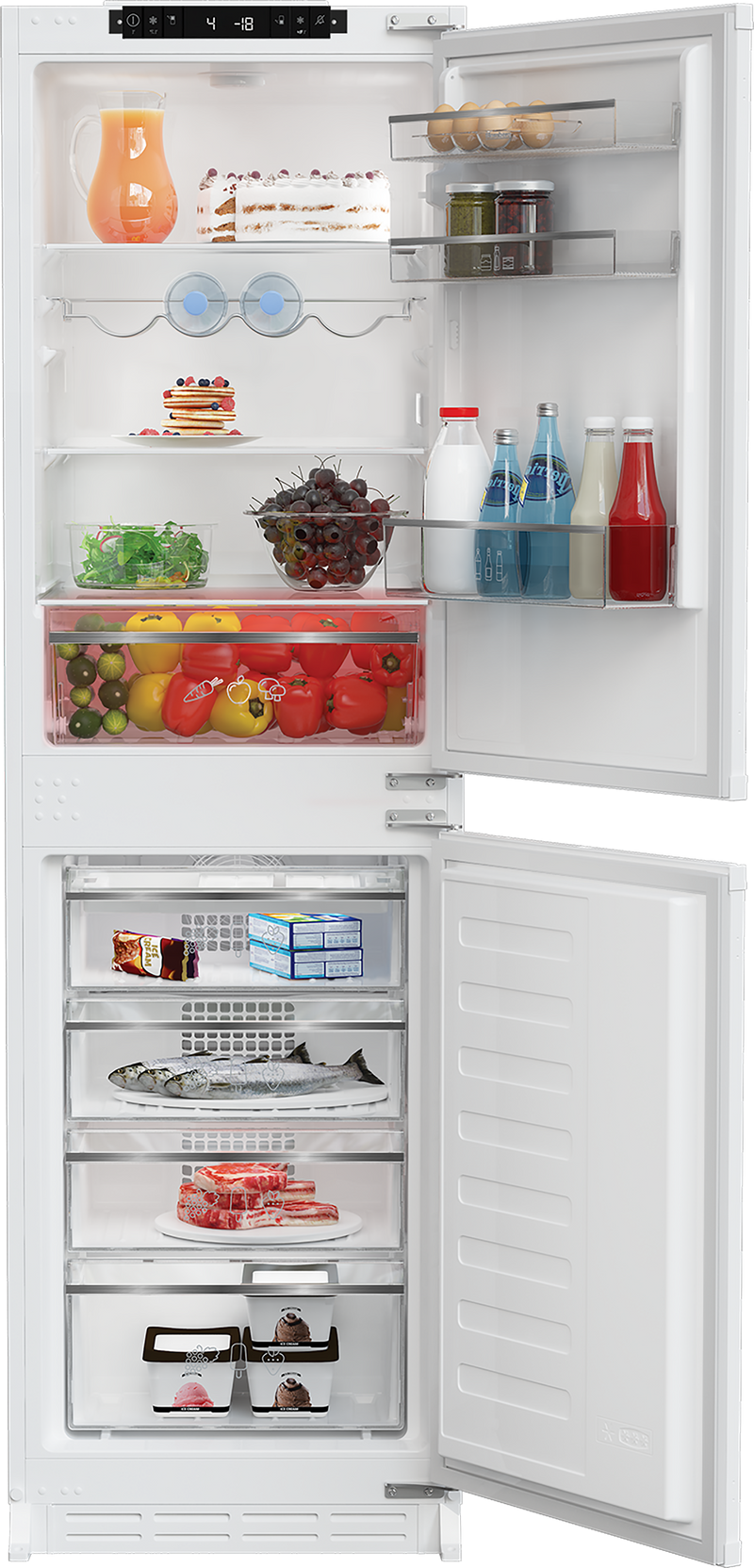 Blomberg Integrated 50:50 Frost Free Combi Fridge Freezer | KNE4564EVI