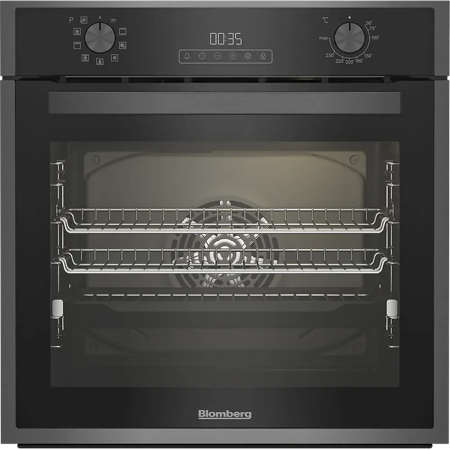 Blomberg AeroChef Built In Single Oven Multifunction - Dark Steel | ROEN9222DX