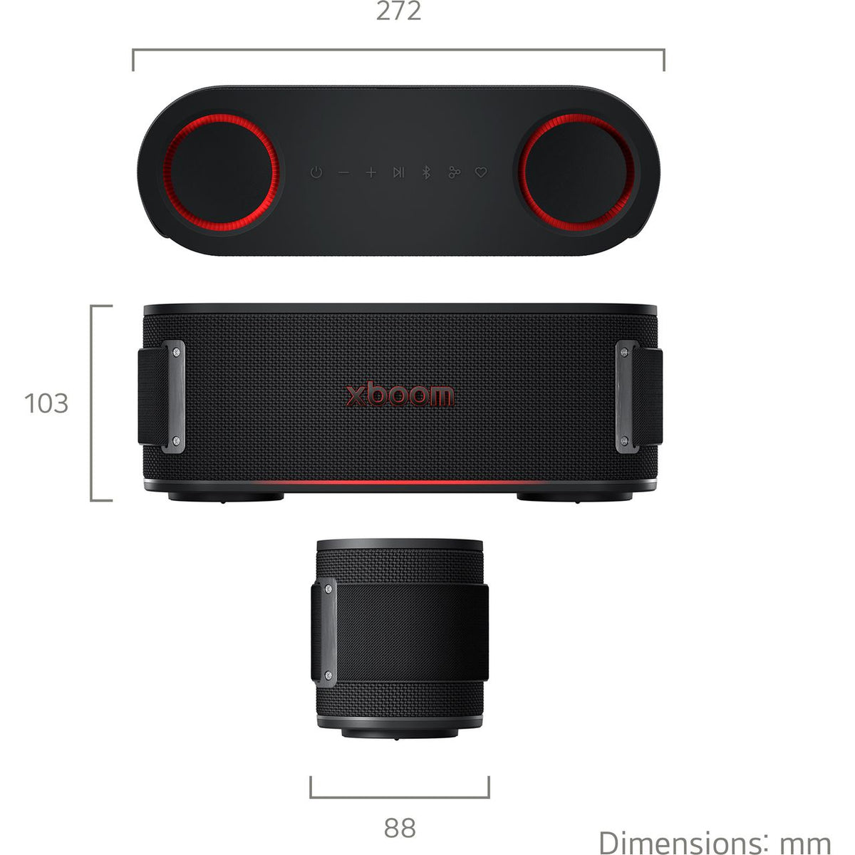 LG XBOOM Bounce – 40 W Portable Speaker | BOUNCE.AEUSLBK – view 3