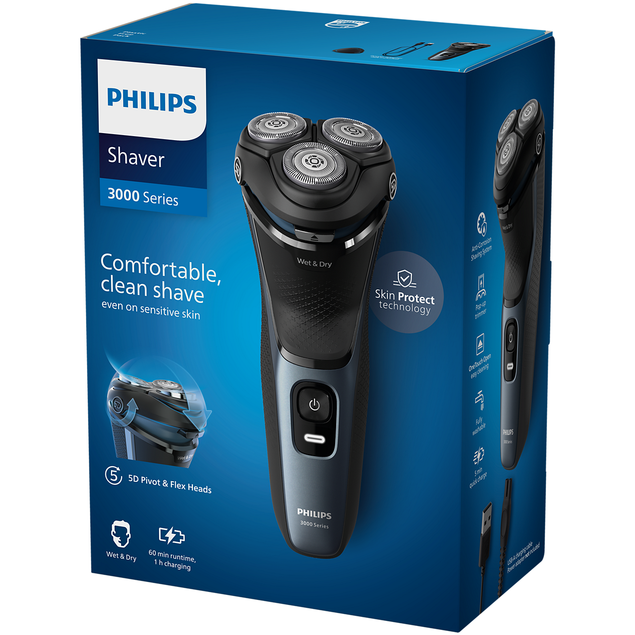 Philips Shaver Series 3000 Wet & Dry Electric Shaver | S3144/00