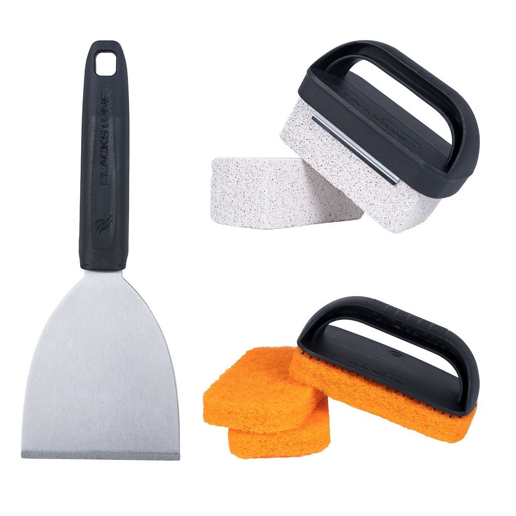 Blackstone 8 Piece Griddle Cleaning Kit - scraper, stones, pads and handles