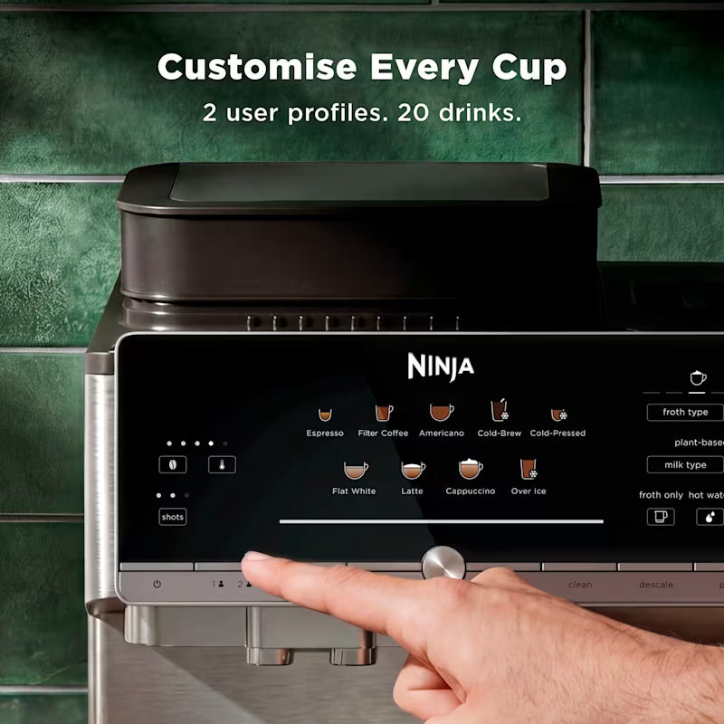 Ninja AutoBarista Bean-to-Cup Espresso Machine Black/Stainless Steel product image
