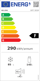 BELLING 147/86 LITRE 50/50 NO FROST INTEGRATED| BIFF5050E