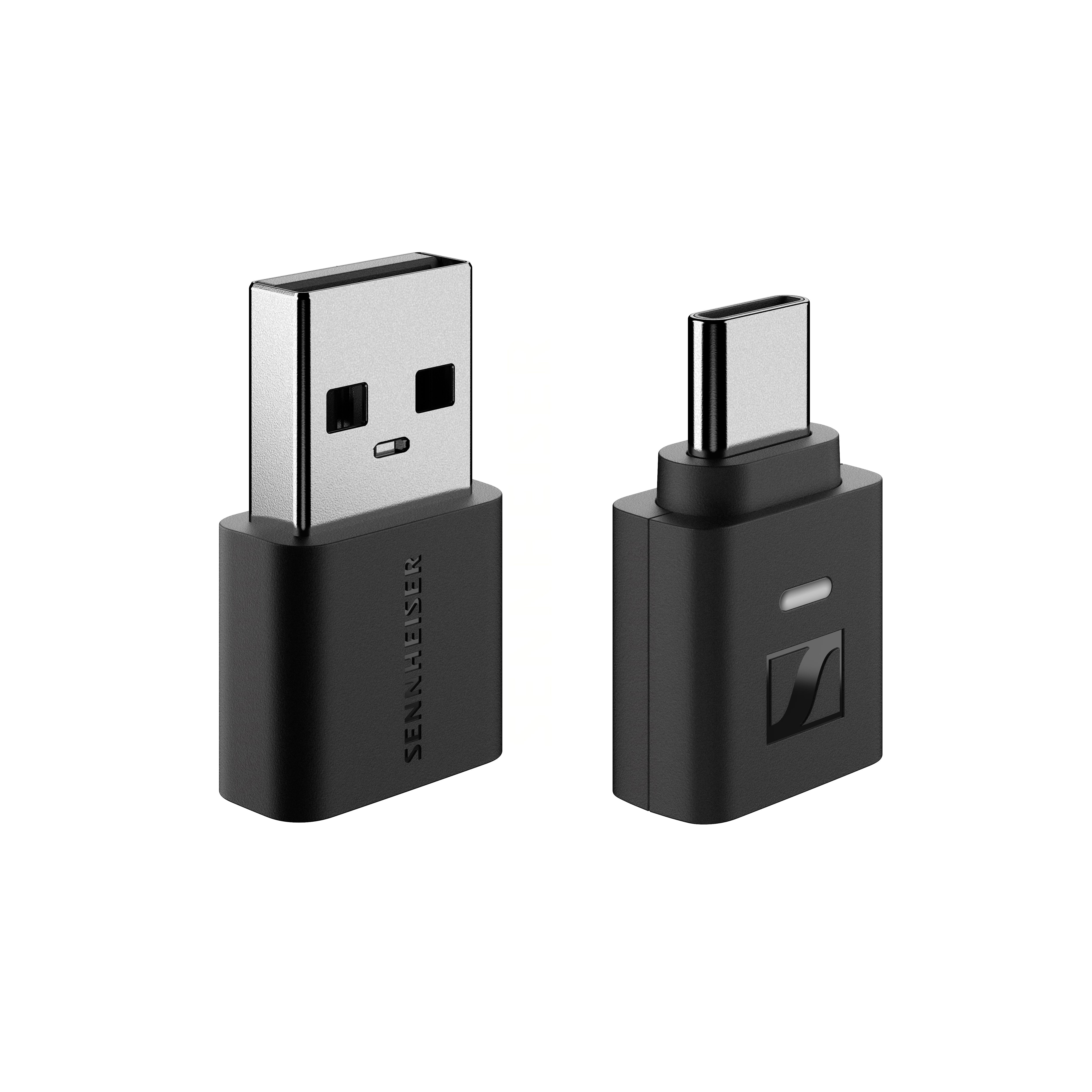 Sennheiser BTD 700 Bluetooth USB Audio Adapter Black — iso-front studio render