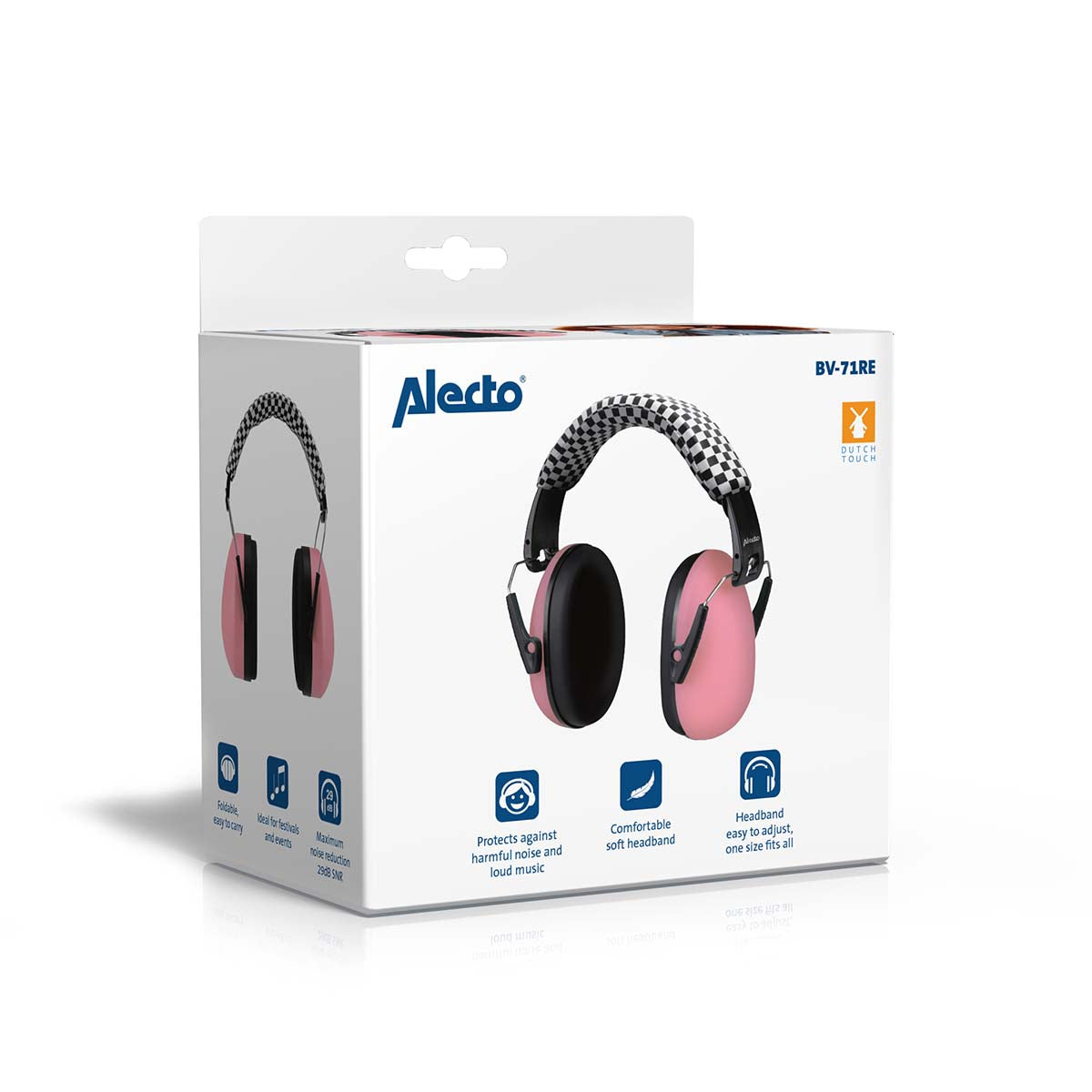 Alecto BV-71RE Pink children's hearing protection product image 1
