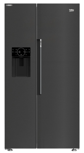 Beko Freestanding American Style Fridge Freezer Plumbed Water Ice Dispenser HarvestFresh | ASP342VPZ