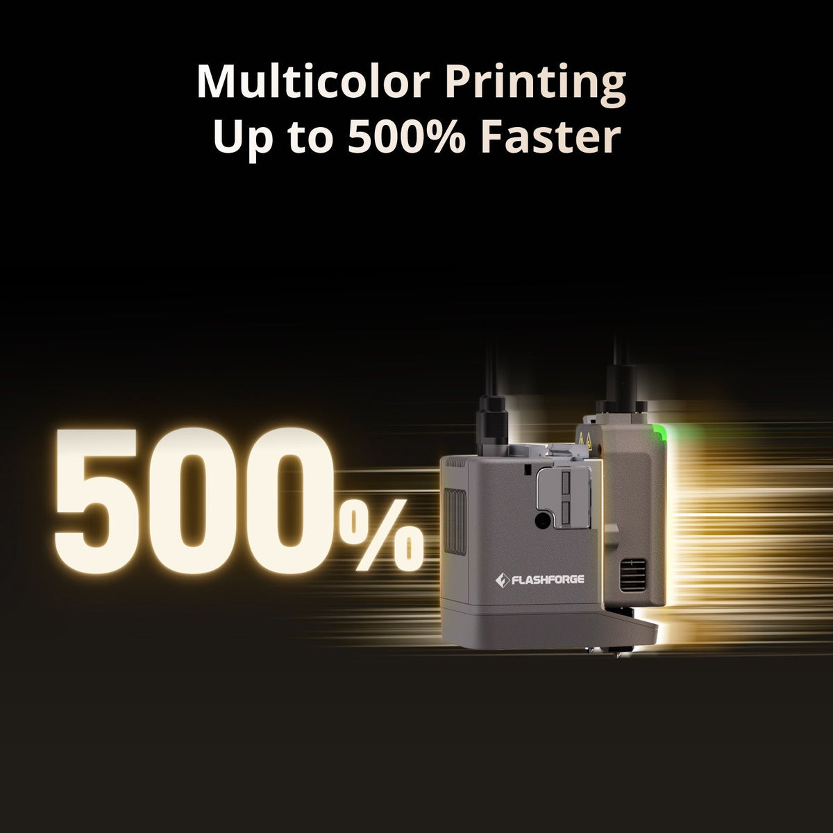 Flashforge Creator 5 Pro Enclosed Four-Toolhead 3D Printer - up to 500% faster multicolour printing