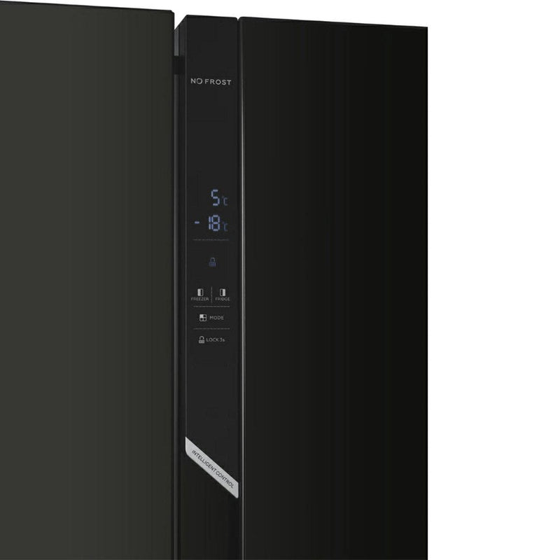 Candy 177x91CM Frost Free American Fridge Freezer - Black | CHSBSV5172EBKN Candy American Fridge Freezer Euronics Ireland