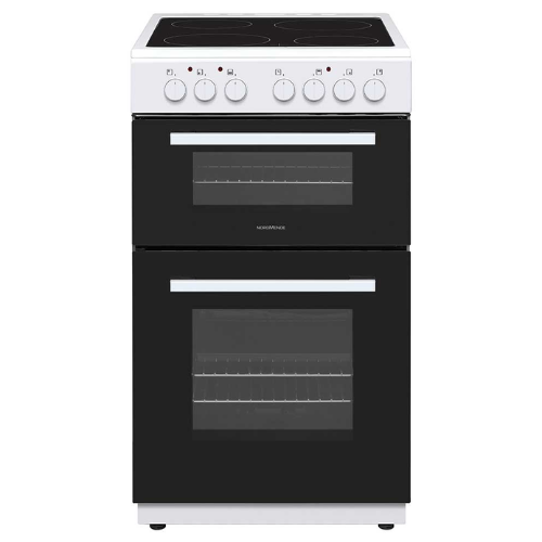 Nordmende 50cm Twin Cavity Electric Cooker with Ceramic Hob | White | CTEC53WH