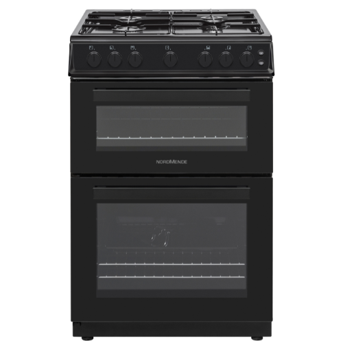 NordMende FS 60cm Twin Cavity LPG Gas Cooker - Black | CTG62LPGBLK