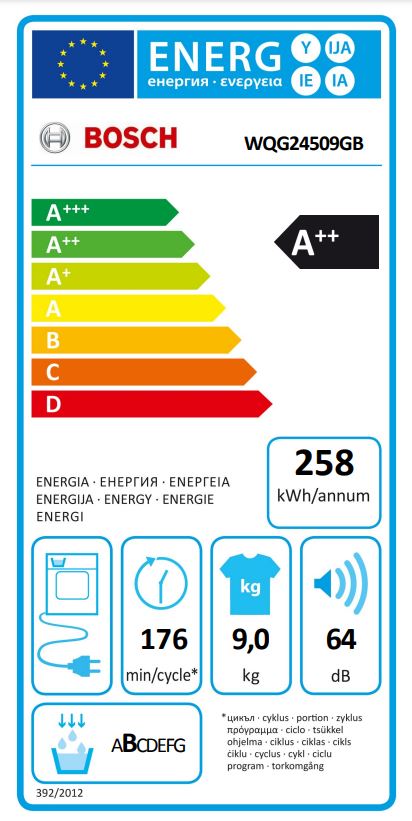 Bosch Serie 6 9KG Heat Pump Tumble Dryer | WQG24509GB